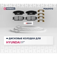 Тормозные колодки дисковые Hyundai Accent I, II (+ТаГАЗ) 94-, Getz 02- MARSHALL D2JI B6 1437232535 M2621012 - Изображение 2