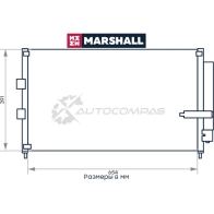 Радиатор кондиционера Honda Civic VIII 06- MARSHALL K8FV D 1441203418 M4991065 - Изображение 2