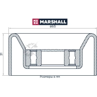 Ролик Hyundai Santa Fe II, III 06-, Kia Optima III 10-, Sorento II 09-, Sportage III 10- MARSHALL 1441203500 HJ07O 4 MS7441 - Изображение 2