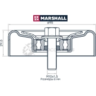 Ролик Hyundai Solaris I, II 10-, Creta 16-, Kia Cee’d I, II 06-, Rio III, IV 11- MARSHALL MS2722 1441203501 PZ 4EWXW - Изображение 2