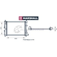 Радиатор охлаждения двигателя Hyundai Solaris II 17- (МКПП) MARSHALL 2K XSZP M4991043 1441203524 - Изображение 2