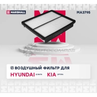 Фильтр воздушный Hyundai Sonata VI 09-, Kia Optima III 10- MARSHALL TMO 6O 1441203573 MA3795 - Изображение 2