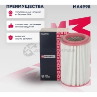 Фильтр воздушный Hyundai Porter I 94-, Kia Bongo III 04-, K2500 03- MARSHALL MA4998 1441203575 GQ 5ER9P