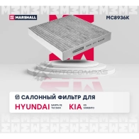 Фильтр салонный угольный Hyundai Santa Fe IV 18-, Tucson IV 21-, Kia K5 20-, Sorento IV 20- MARSHALL 1Q0TN I MC8936K 1441203996 - Изображение 2