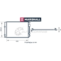 Радиатор кондиционера Hyundai Solaris I 10-, Kia Rio III 11- MARSHALL BOL VQ 1441204002 M4991055 - Изображение 2