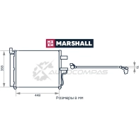 Радиатор кондиционера Hyundai Accent II (+ТагАЗ) 99- (МКПП) MARSHALL M4991070 QPKP W 1441204004 - Изображение 2