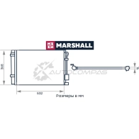 Радиатор кондиционера Hyundai Solaris II 17-, Kia Rio IV 17- MARSHALL G 1NLO M4991069 1441204010 - Изображение 2