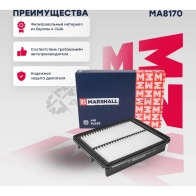 Фильтр воздушный Mazda 2 III 15-, 3 III (BM) 13-, CX-3 15- MARSHALL Q5E0 MY 1441204382 MA8170