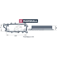 Радиатор масляный MB E-Class (W212) 09-, M-Class (W164, W166) 05-, Sprinter II 06-, Vito (W639) 03- MARSHALL M4991095 0UVS 4R2 1441204661 - Изображение 2