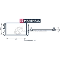 Радиатор охлаждения двигателя MB Sprinter II 06- (АКПП) MARSHALL 5AP OT M4991045 1441204671 - Изображение 2