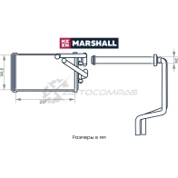 Радиатор отопителя Citroen C-Crosser 07-, Mitsubishi ASX 10-, Lancer X 07-, Outlander II 06- MARSHALL TZ ZBJ M4991109 1441204727 - Изображение 2