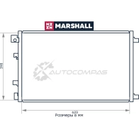 Радиатор кондиционера Nissan Qashqai I 06- MARSHALL M4991081 A 1E7YQ 1441204985