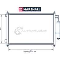 Радиатор кондиционера Nissan X-Trail II (T31) 07- MARSHALL 76 1OW M4991080 1441204986 - Изображение 2