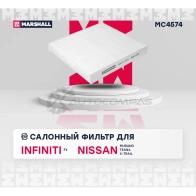 Фильтр салонный Infiniti FX I 03-, Nissan Murano I, II 03-, Teana I (J31) 03-, X-Trail I (T30) 01- MARSHALL 1441204993 MC4574 R9A OY - Изображение 2