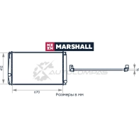 Радиатор охлаждения двигателя Toyota RAV4 III, IV 06- MARSHALL M4991038 LQNW P 1441205386 - Изображение 2