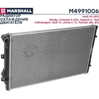 Радиатор охлаждения двигателя Skoda Octavia II (A5) 04-, Yeti 09-, VW Golf VI 08-, Passat (B6, B7) 05-