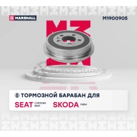 Барабан тормозной Skoda Fabia I-III 99-, Seat Cordoba 02-, Ibiza III, IV 02- MARSHALL M1900905 FWD 3J 1437232041 - Изображение 3