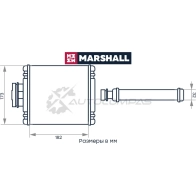 Радиатор отопителя Skoda Fabia II 06-, Rapid I, II 12-, Roomster 10-, VW Polo Sedan I, II 09- MARSHALL YNQWH 7 M4991105 1441206367 - Изображение 2