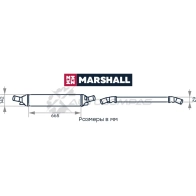 Интеркулер Audi A4 (B8) 07-, A6 (C7) 11-, Q5 (8R) 08-, Q3 (8U) 11-, Porsche Macan 14- MARSHALL 1441206536 G R2BWR M4982001 - Изображение 2