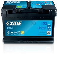 Аккумулятор EXIDE EK720 Volvo V70 3 (135) Универсал 2.0 D4 181 л.с. 2013 – наст. время W28 3X