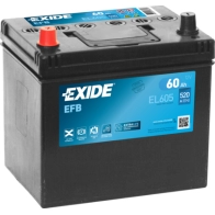 Аккумулятор 60 ач прямая 520 а 12 в efb 230x173x222 EXIDE EL604 (005EFB) EL605 1193430203 FV66ZY