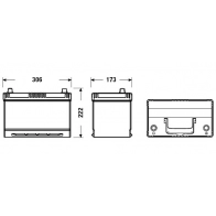 Аккумулятор 95 ач обратная 800 а 12 в efb 306x173x222 EXIDE 1193430217 EL954 EL800 (115EFB) B6C28J - Изображение 2