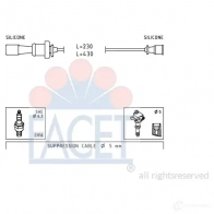 Высоковольтные провода зажигания FACET KW 358 251 4.7251 1512647 EPS 1.499.251