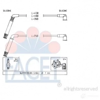 Высоковольтные провода зажигания FACET KW 358 208 4.7208 Ford Fiesta 5 (CBK, JH, JD) Хэтчбек 1.3 60 л.с. 2001 – 2008 EPS 1.499.208