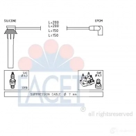 Высоковольтные провода зажигания FACET 4.9507 1512822 KW 360 507 EPS 1.501.507