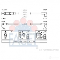 Высоковольтные провода зажигания FACET 4.8727 1512722 EPS 1.500.727 KW 359 727