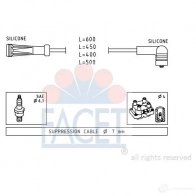 Высоковольтные провода зажигания FACET 4.9447 KW 360 447 Renault Clio (BB, CB) 2 Хэтчбек 1.2 LPG (BB0A. CB0A) 60 л.с. 1999 – 2001 EPS 1.501.447