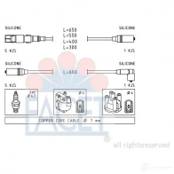Высоковольтные провода зажигания FACET KW 360 932 Seat Ibiza (6K1) 2 Хэтчбек 1.6 i 101 л.с. 1996 – 2002 4.9932 EPS 1.501.932