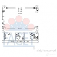 Высоковольтные провода зажигания FACET 4.8737 Volkswagen Golf 2 Хэтчбек 1.8 GTI 16V 129 л.с. 1986 – 1991 EPS 1.500.737 KW 359 737