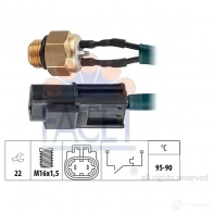 Датчик вентилятора радиатора FACET 1514396 EPS 1.850.055 7.5055 KW 550 055