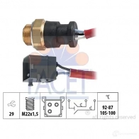 Датчик вентилятора радиатора FACET KW 550 627 EPS 1.850.627 1514538 7.5627