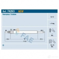 Свеча накала FAE 21R YXC Peugeot 2008 1 (C) 2013 – 2019 8435050642818 74263