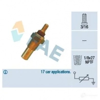 Датчик температуры охлаждающей жидкости FAE J5D II 32020 8435050614860 1989402
