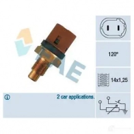 Датчик температуры охлаждающей жидкости FAE 34300 T5S ZEA 8435050604670 Renault Laguna (B56) 1 Хэтчбек 3.0 (B56E/R. B565) 167 л.с. 1993 – 2001