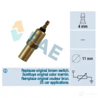Датчик температуры охлаждающей жидкости FAE 8435050603536 1989410 32150 TU9Q K2V