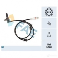 Датчик АБС FAE Renault Kangoo (KC) 1 Минивэн 1.5 dCi 61 л.с. 2005 – 2010 G 7Q3H0 78412 8435050652220