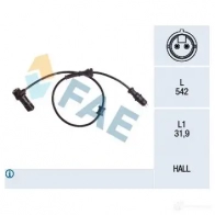 Датчик АБС FAE OT2V7I 7 Renault Laguna (K56) 1 Универсал 1.6 16V (K568) 107 л.с. 1997 – 2001 8435050645284 78156