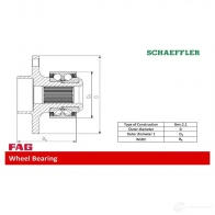 Подшипник ступицы колеса, комплект FAG 4014870025250 QARM 9 713668010 Mercedes Sprinter (906) 2 Кабина с шасси 2.1 (3,5T) 309 CDI (9031. 9033. 9035. 9031. 9033. 88 л.с. 2006 – 2009