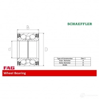 Подшипник ступицы колеса, комплект FAG C UD1G5 4014870032326 Mazda 6 (GH) 2 Универсал 2.2 MZR CD 185 л.с. 2008 – 2011 713615790