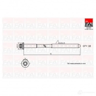 Болты ГБЦ, головки блока цилиндров FAI AUTOPARTS PKM6 V Mitsubishi L200 4 (KB4T) Пикап 2.5 DI D 4WD (KB4T) 167 л.с. 2007 – 2015 5027049323957 b2101