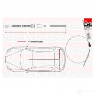 Трос ручника, стояночного тормоза