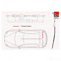Трос ручника, стояночного тормоза FAI AUTOPARTS 1437433559 41T KBI fbc0114