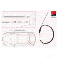 Трос ручника, стояночного тормоза FAI AUTOPARTS 1437431939 fbc0019 CL35 1