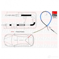 Трос ручника, стояночного тормоза FAI AUTOPARTS 1437431922 fbc0055 HS 9KFQ8