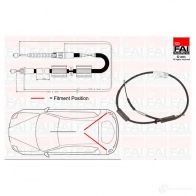 Трос ручника, стояночного тормоза FAI AUTOPARTS fbc0035 1437431903 UW 1GS
