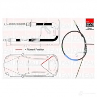 Трос ручника, стояночного тормоза FAI AUTOPARTS DR 851 1437432060 fbc0067